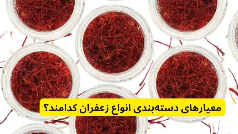 معیارهای دسته‌بندی انواع زعفران کدامند؟